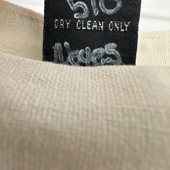 Vintage Carole Little Womens Linen Midi Skirt Size 10 Polka Dot Embroidered - Picture 7 of 9